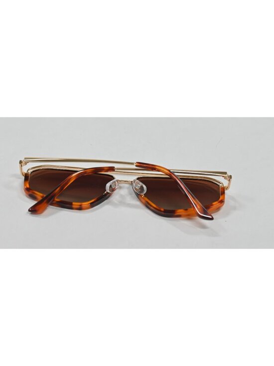 Eleventh Hour Polarized Slim Metal Aviator Sunglasses in Tortoise frame 11.1